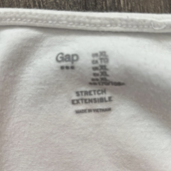 3/4 Length Sleeve - White Gap Body Suit - Scoop Back - XL - Picture 3 of 3